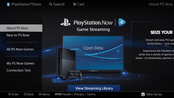 PlayStation Now Open Beta for PS4