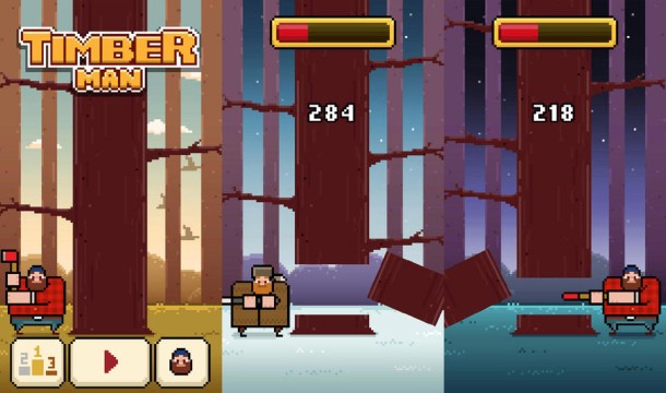 Timberman iPhone and Android Addictive Game