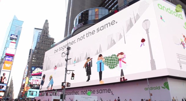 photo of Google takes over Times Square with massive, interactive, Android billboard image
