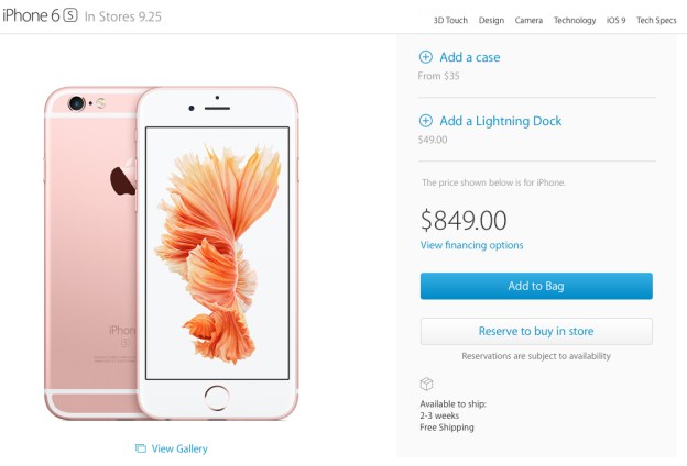 iPhone 6s sold out online: Rose Gold and iPhone 6s Plus | BGR