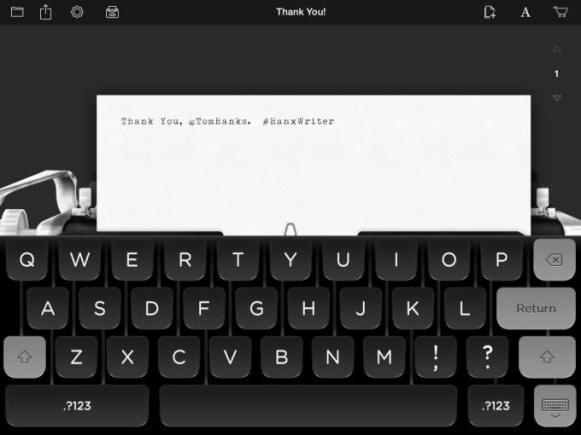 %name Tom Hanks’ Typewriter app is a shockingly huge hit for iPad users by Authcom, Nova Scotia\s Internet and Computing Solutions Provider in Kentville, Annapolis Valley