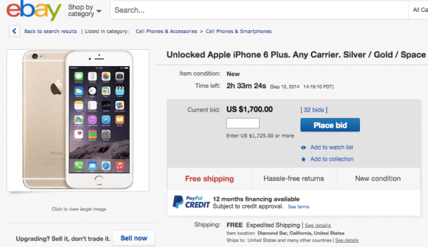 %name The unlocked iPhone 6 Plus is already fetching $1,700 bids on eBay by Authcom, Nova Scotia\s Internet and Computing Solutions Provider in Kentville, Annapolis Valley