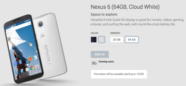 %name This is when you’ll finally be able to preorder Google’s amazing new Nexus 6 by Authcom, Nova Scotia\s Internet and Computing Solutions Provider in Kentville, Annapolis Valley